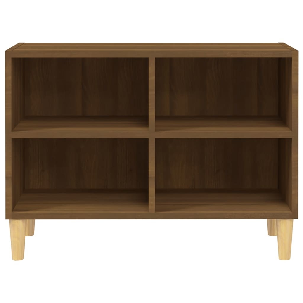 Tv-meubel met houten poten 69,5x30x50 cm bruineikenkleurig