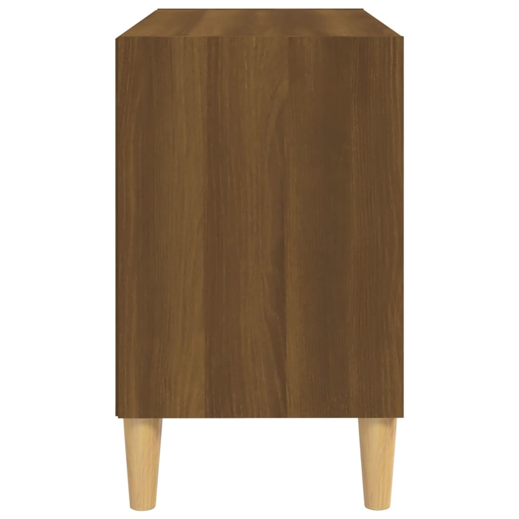 Tv-meubel met houten poten 69,5x30x50 cm bruineikenkleurig