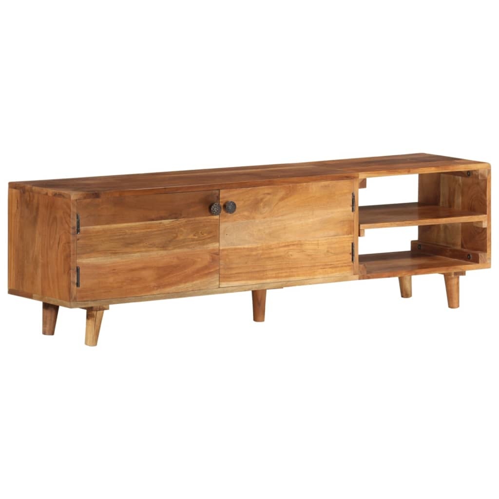 Tv-meubel 140x30x40 cm massief acaciahout en sheesham afwerking