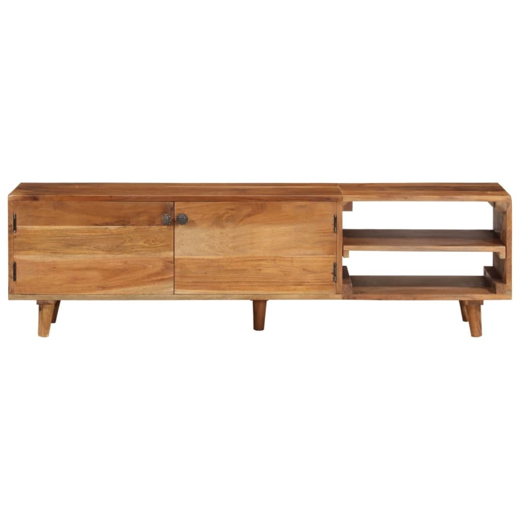 Tv-meubel 140x30x40 cm massief acaciahout en sheesham afwerking