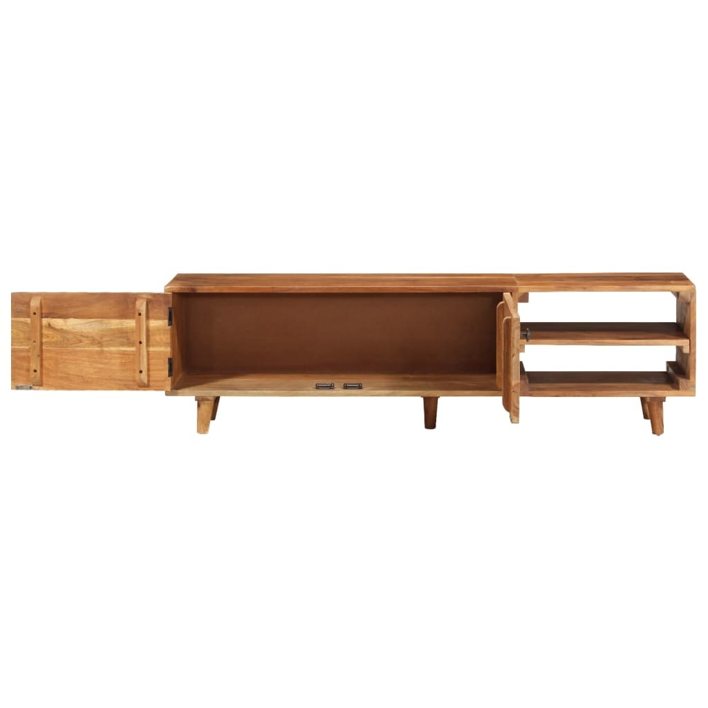 Tv-meubel 140x30x40 cm massief acaciahout en sheesham afwerking