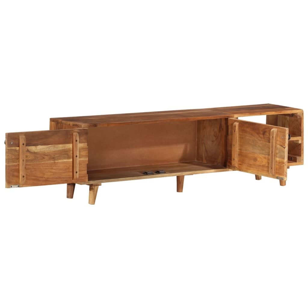 Tv-meubel 140x30x40 cm massief acaciahout en sheesham afwerking
