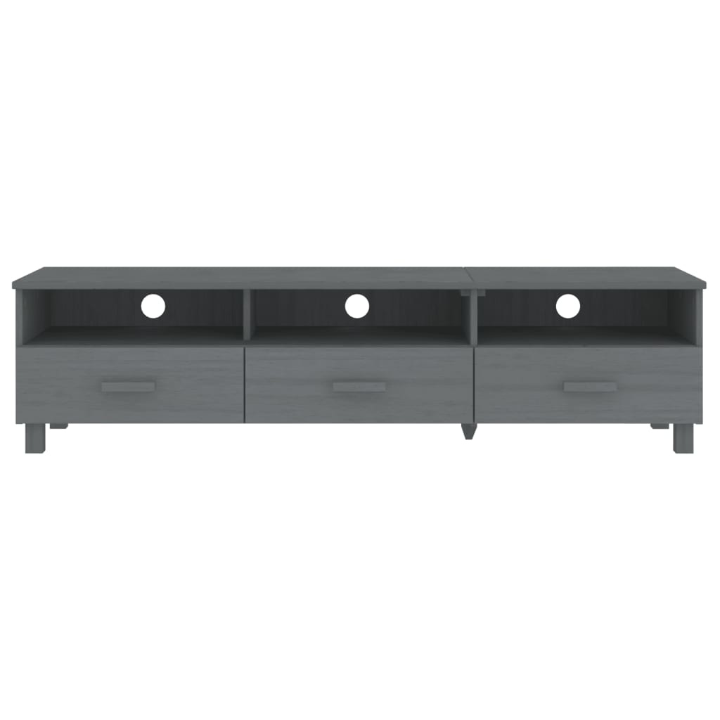 Tv-meubel HAMAR 158x40x40 cm massief grenenhout donkergrijs