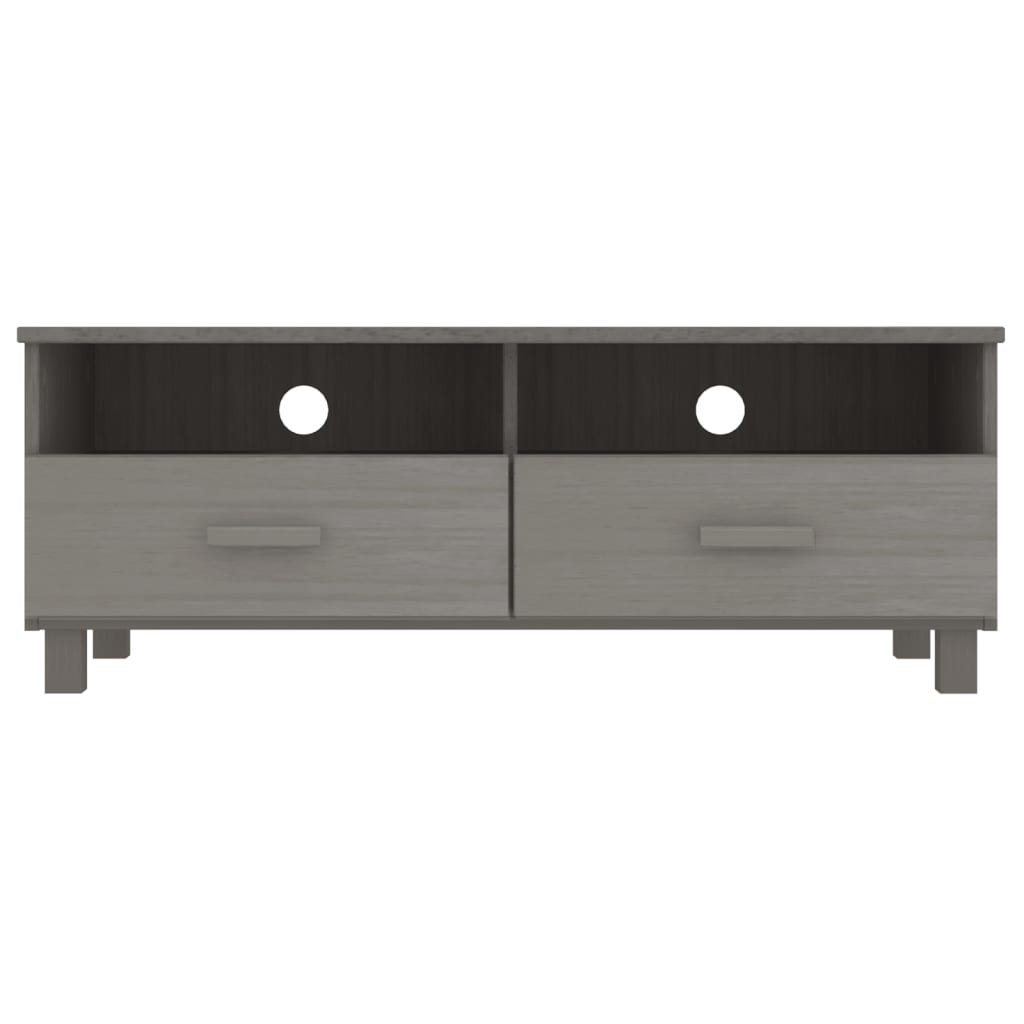 Tv-meubel HAMAR 106x40x40 cm massief grenenhout lichtgrijs