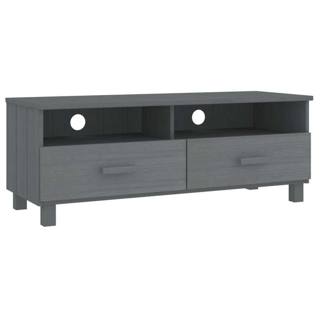 Tv-meubel HAMAR 106x40x40 cm massief grenenhout donkergrijs
