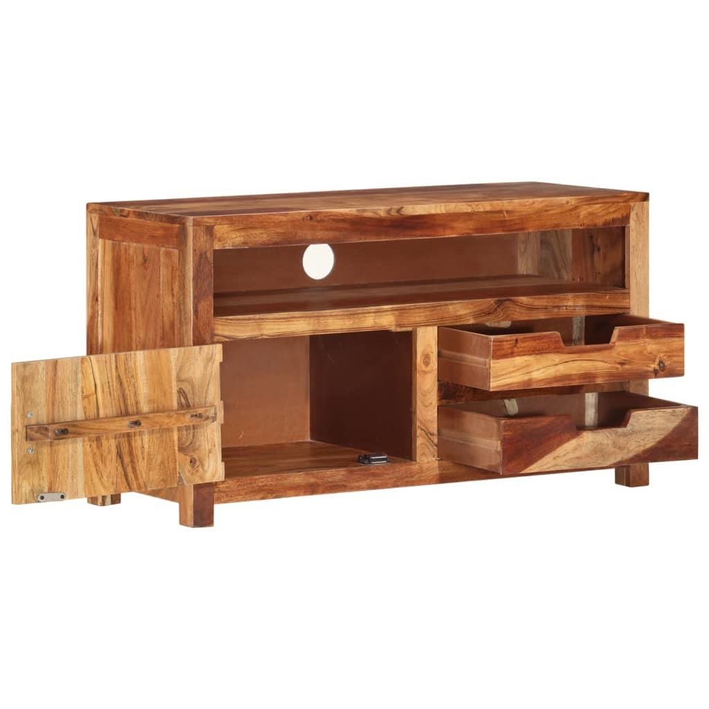 Tv-meubel 90x34,5x50 cm massief acaciahout