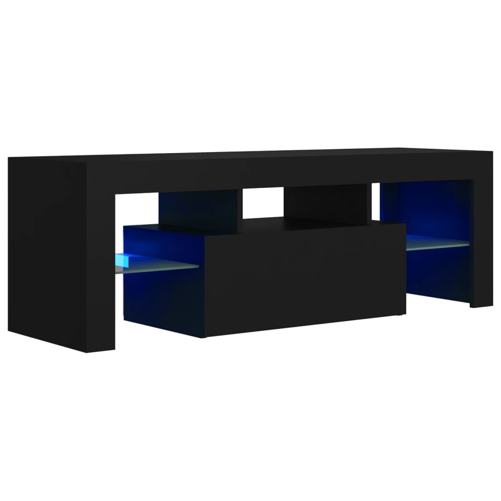 Tv-meubel met LED-verlichting 120x35x40 cm zwart