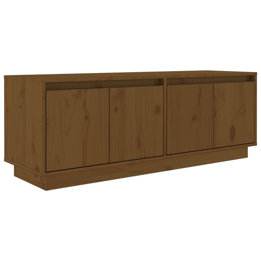 Tv-meubel 110x34x40 cm massief grenenhout honingbruin