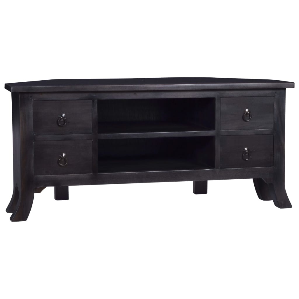 Tv-meubel 100x40x45 cm massief mahoniehout lichtkoffiekleurig