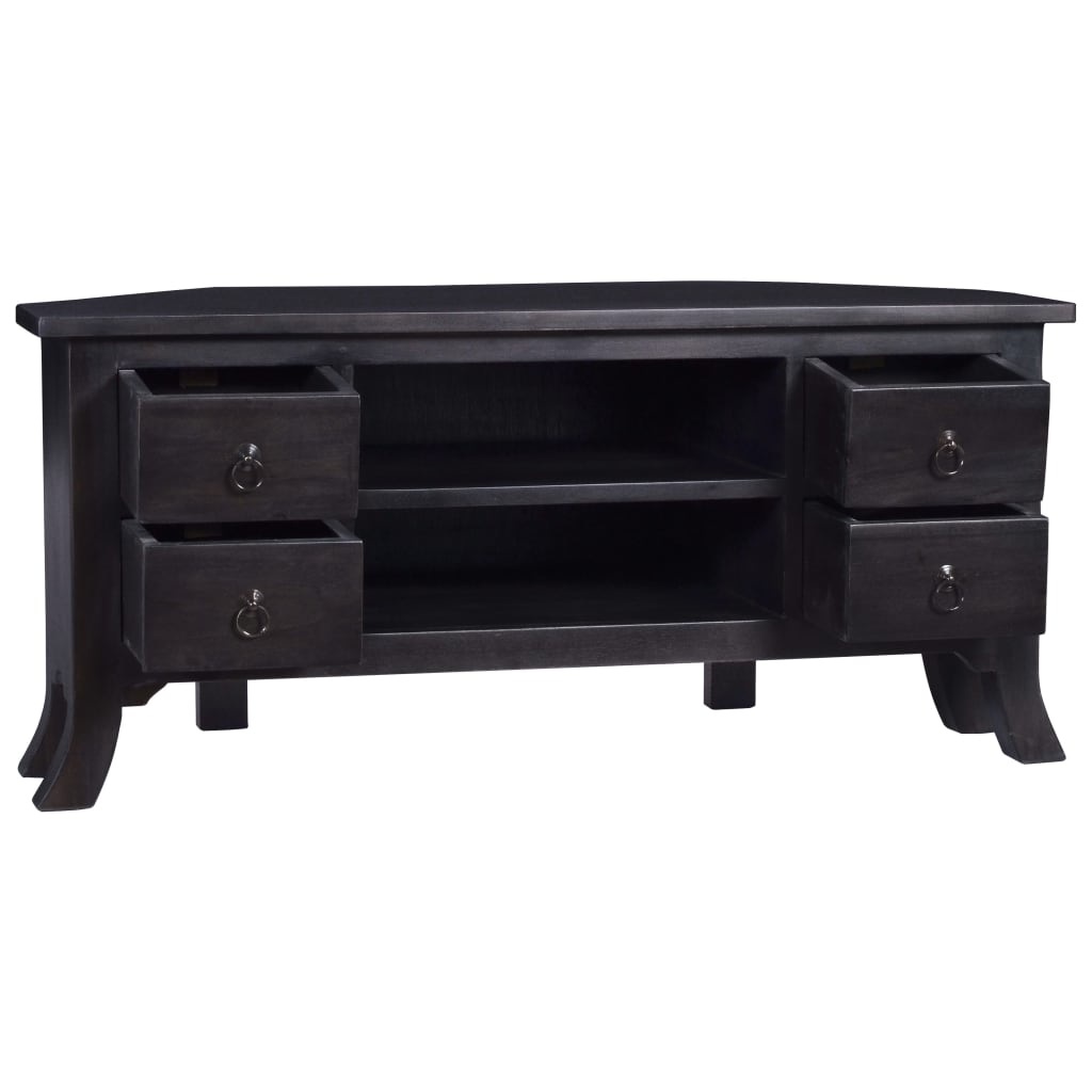 Tv-meubel 100x40x45 cm massief mahoniehout lichtkoffiekleurig