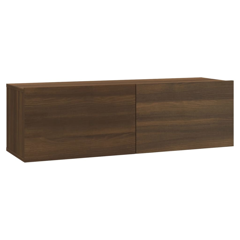 Tv-wandmeubel 100x30x30 cm bewerkt hout bruineikenkleurig