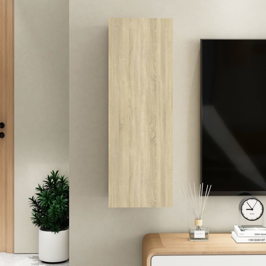 Tv-meubel 30,5x30x90 cm spaanplaat sonoma eikenkleurig