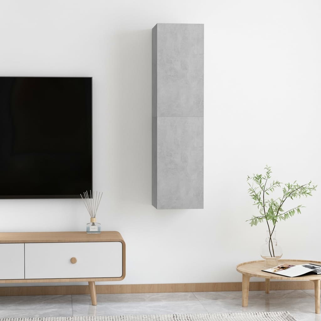 Tv-meubelen 2 st 30,5x30x60 cm spaanplaat betongrijs