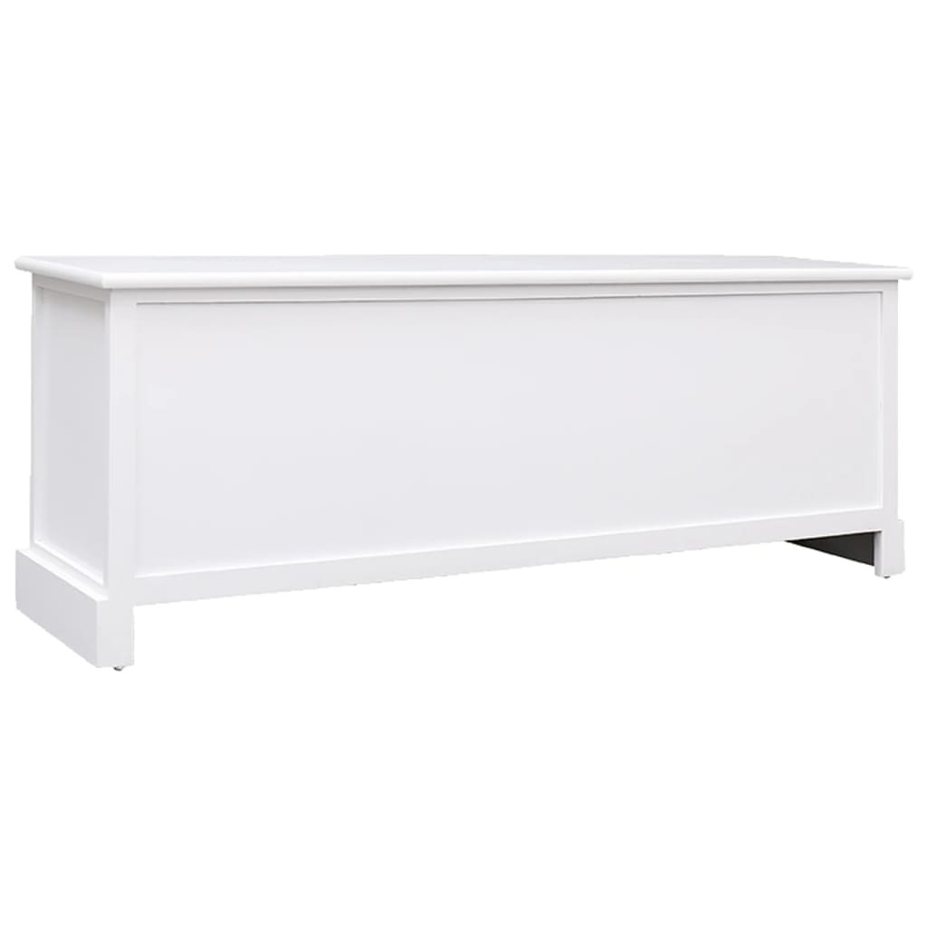 Tv-meubel 108x30x40 cm massief paulowniahout wit