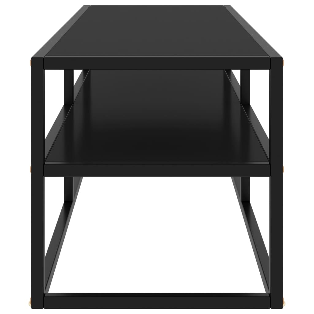 Tv-meubel met zwart glas 120x40x40 cm zwart