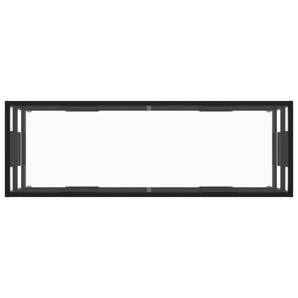 Tv-meubel met gehard glas 120x40x40 cm zwart