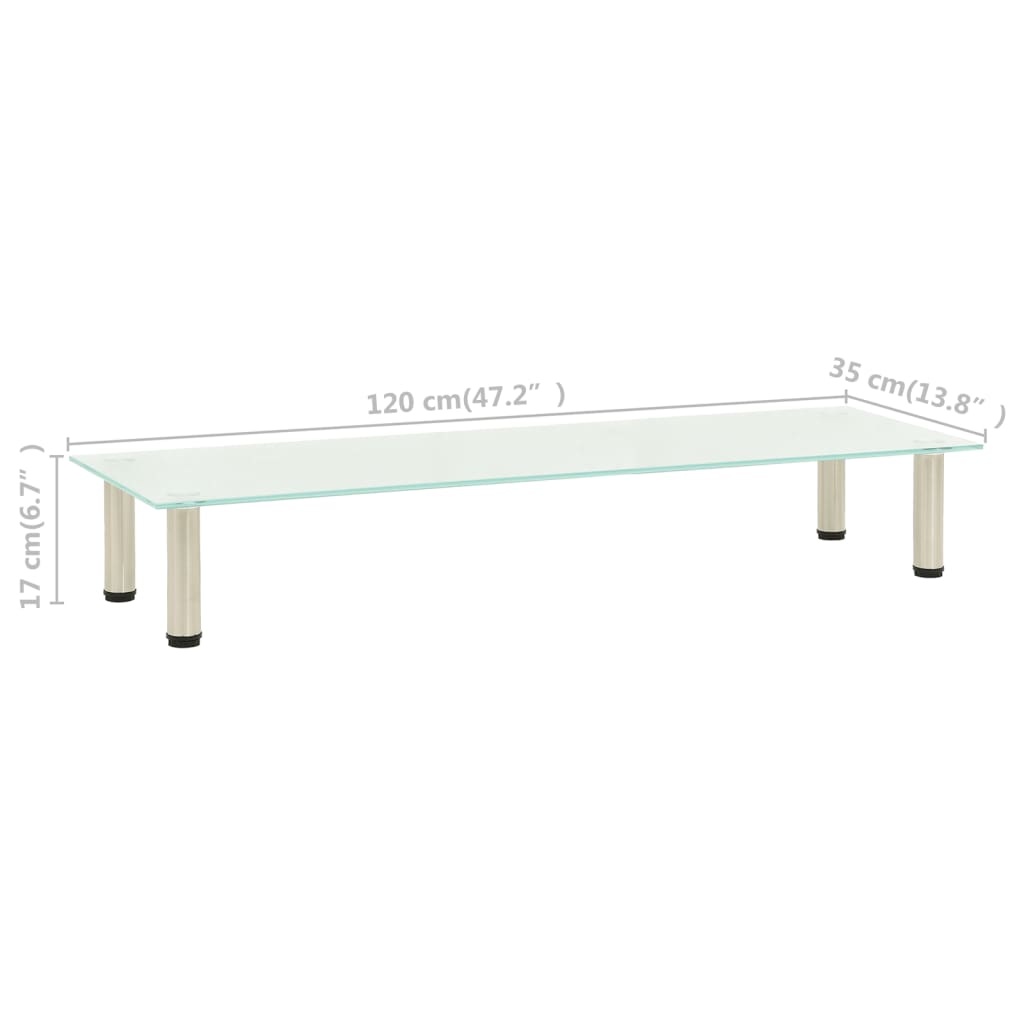 Tv-meubel 120x35x17 cm gehard glas mat