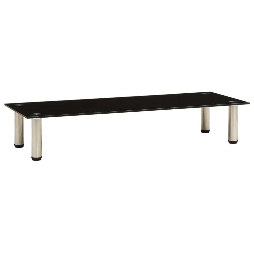Tv-meubel 100x35x17 cm gehard glas zwart