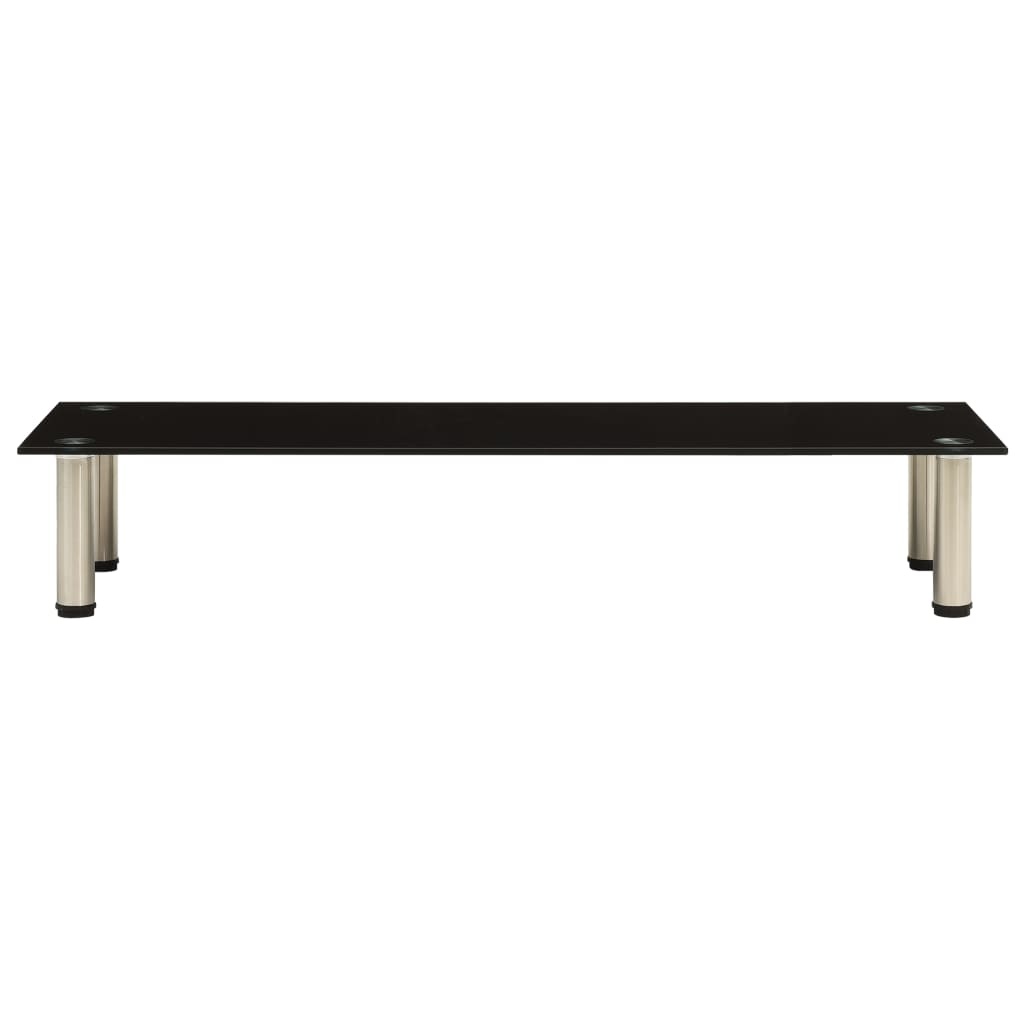 Tv-meubel 100x35x17 cm gehard glas zwart