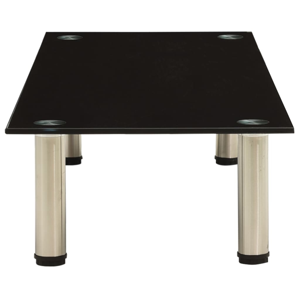 Tv-meubel 100x35x17 cm gehard glas zwart
