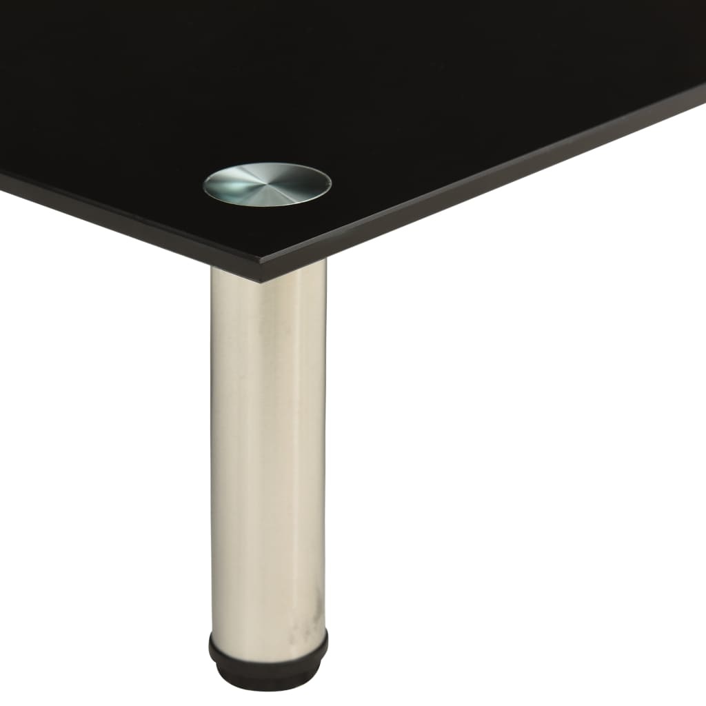 Tv-meubel 100x35x17 cm gehard glas zwart