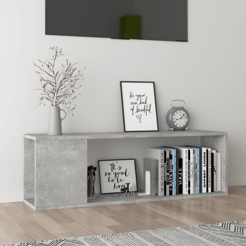 Tv-meubel 100x24x32 cm spaanplaat betongrijs