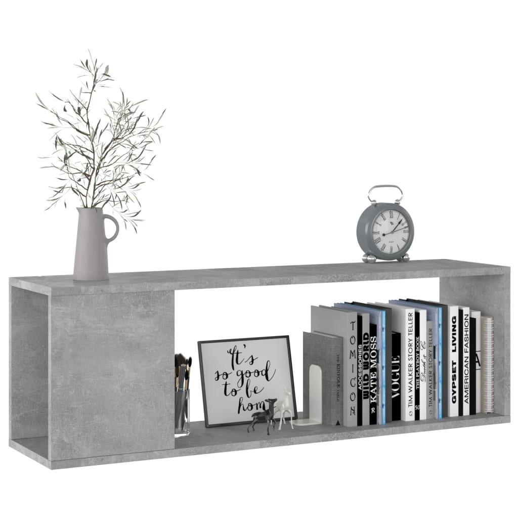 Tv-meubel 100x24x32 cm spaanplaat betongrijs
