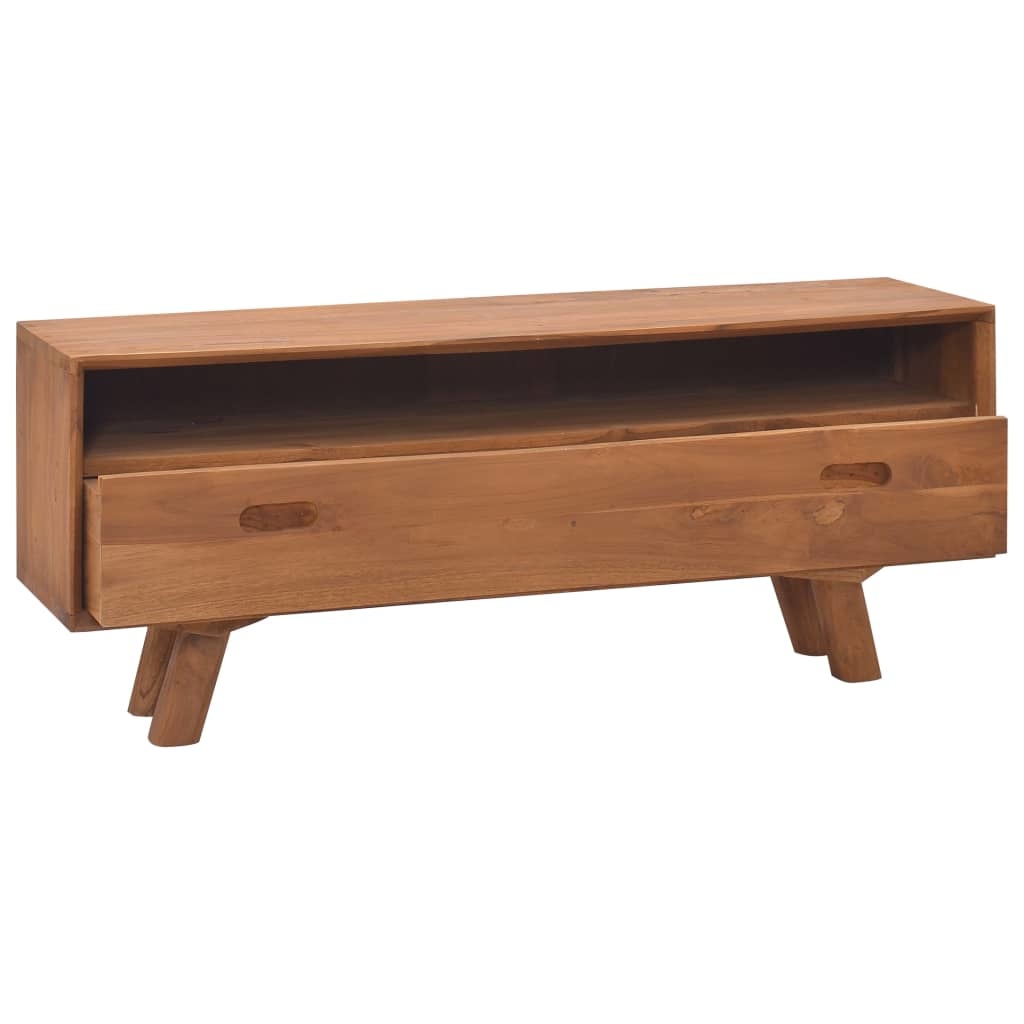 Tv-meubel 110x30x45 cm massief teakhout