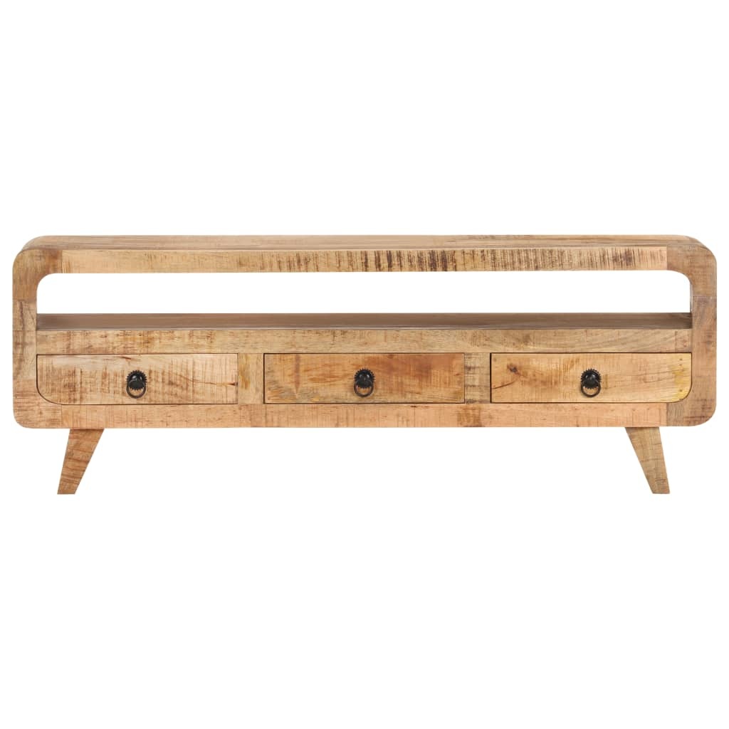 Tv-meubel 117x30x41 cm massief ruw mangohout