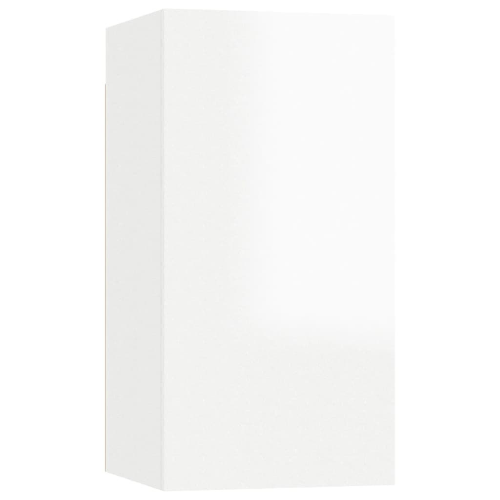 Tv-meubelen 4 st 30,5x30x60 cm spaanplaat hoogglans wit