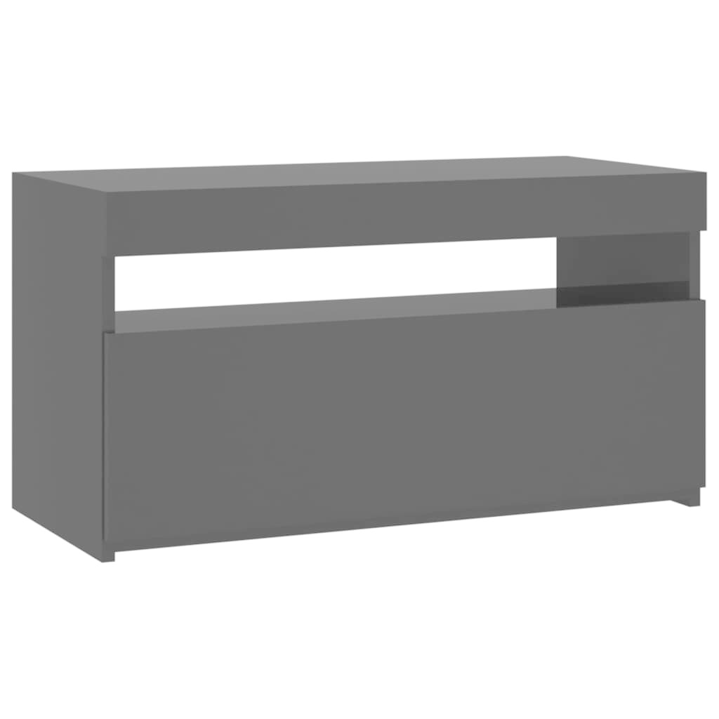 Tv-meubel met LED-verlichting 75x35x40 cm zwart