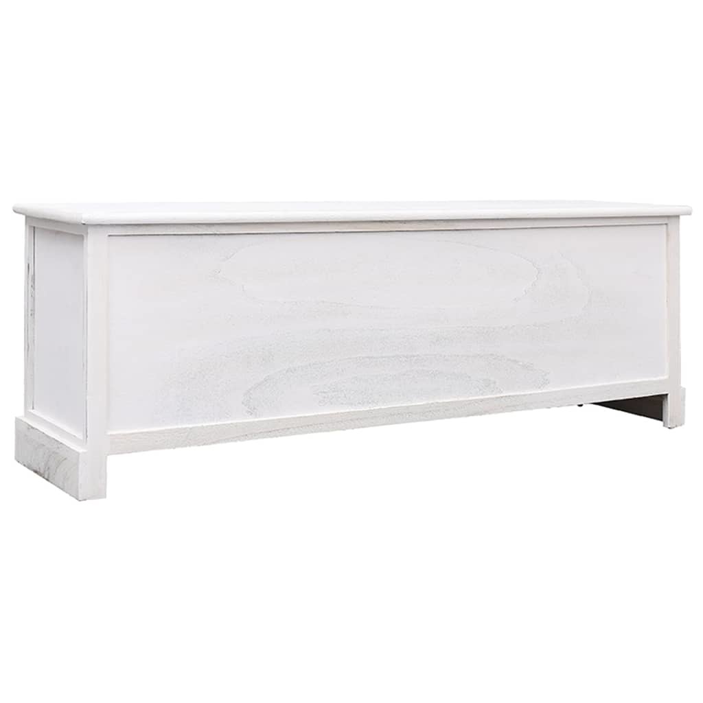 Tv-meubel 108x30x40 cm massief paulowniahout antiekwit
