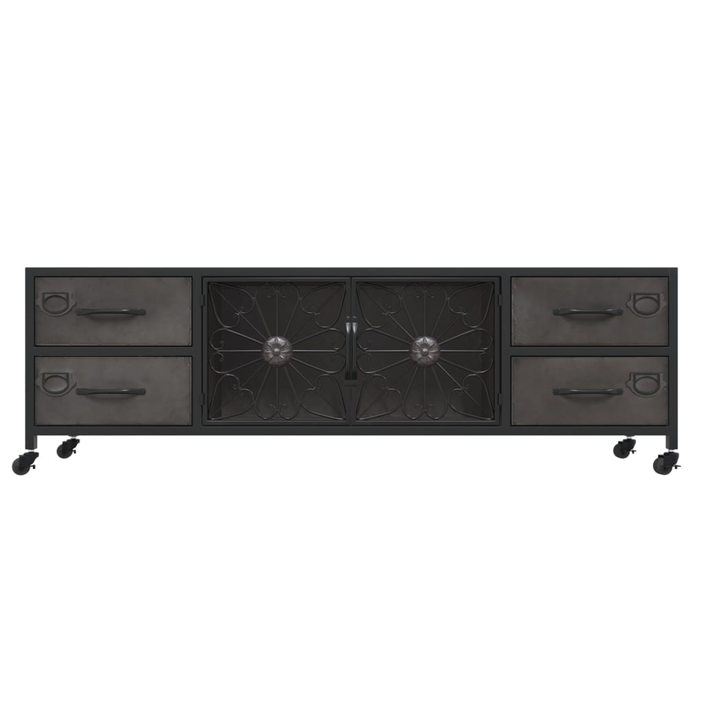 Tv-meubel 110x30x40 cm ijzer zilverkleurig
