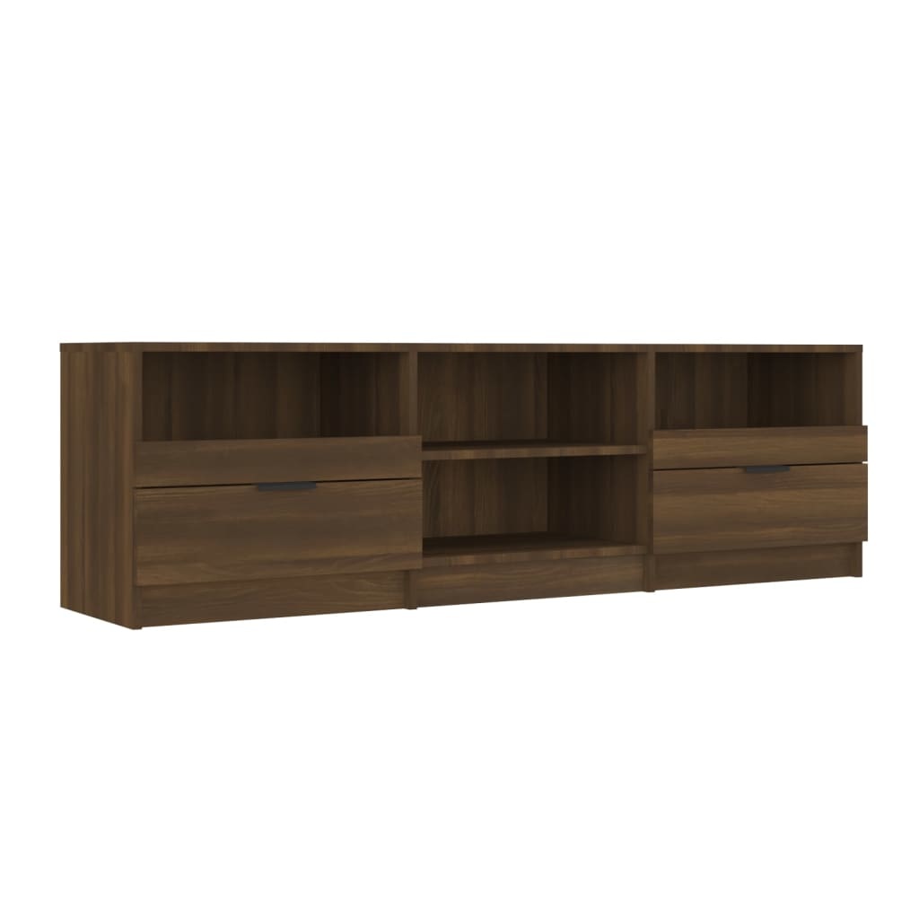 Tv-meubel 150x33,5x45 cm bewerkt hout bruineikenkleurig