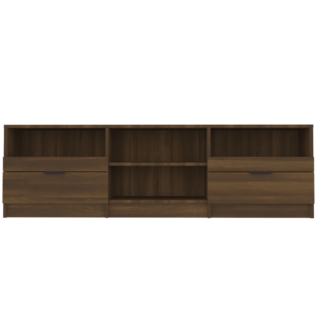 Tv-meubel 150x33,5x45 cm bewerkt hout bruineikenkleurig