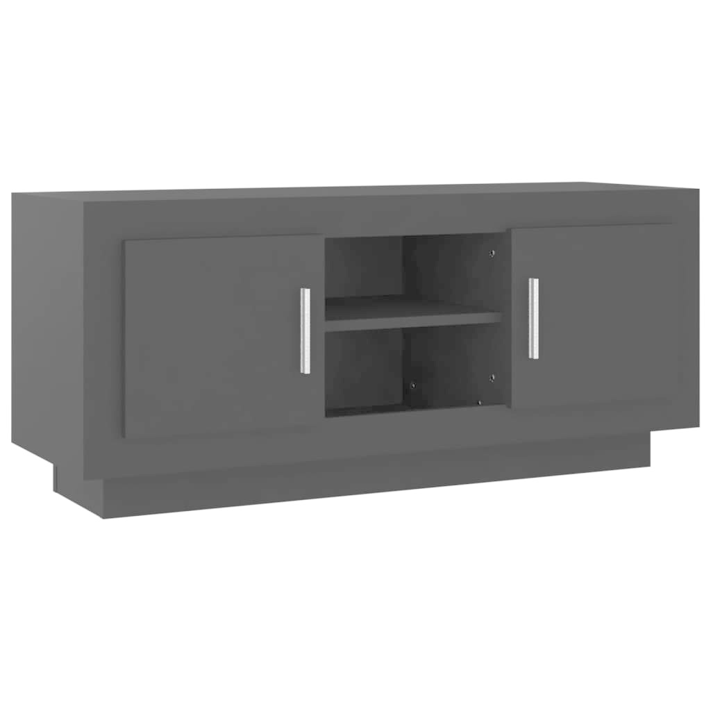 Tv-meubel 102x35x45 cm bewerkt hout zwart