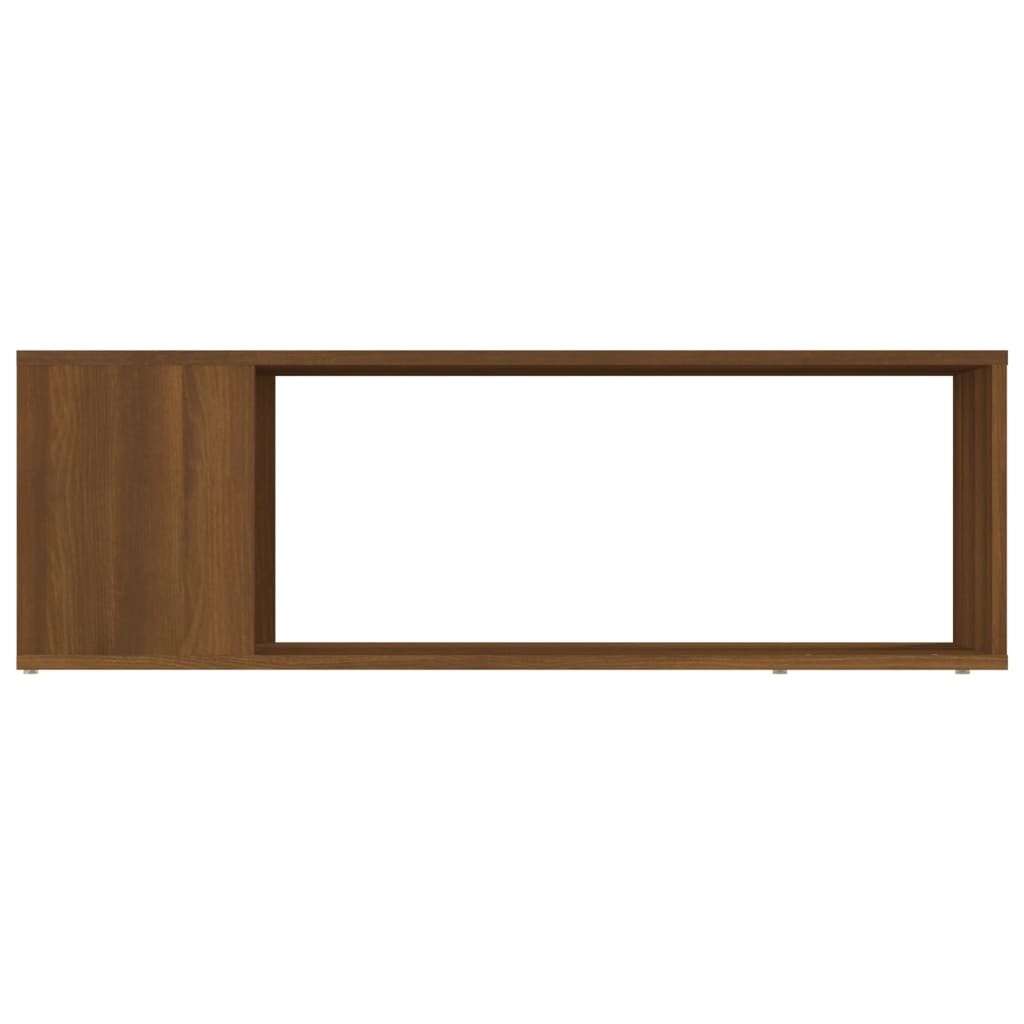 Tv-meubel 100x24x32 cm bewerkt hout bruineikenkleurig