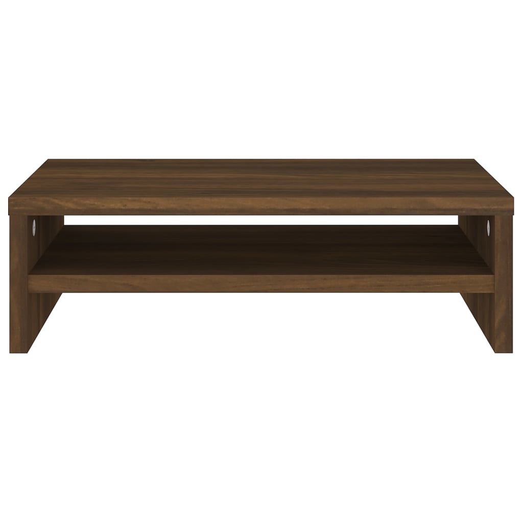 Monitorstandaard 42x24x13 cm bewerkt hout bruineikenkleurig
