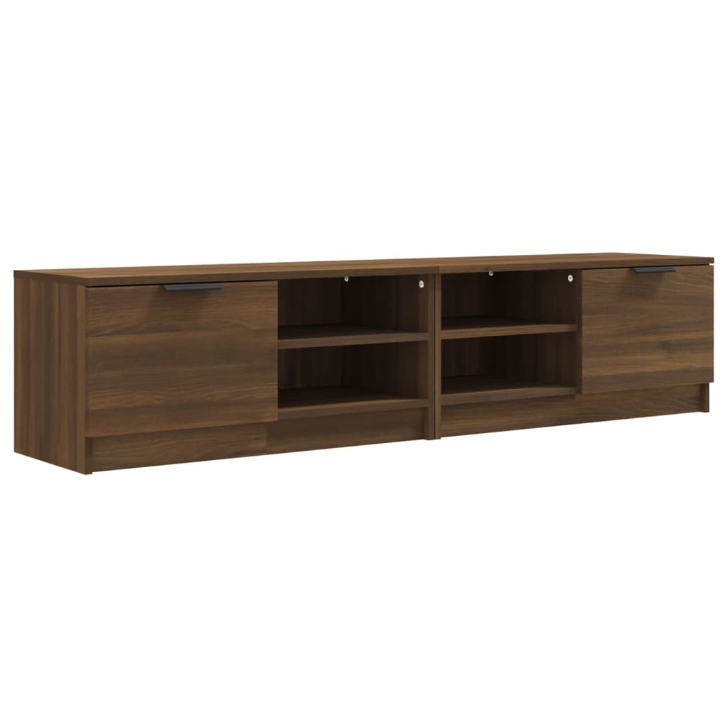 Tv-meubelen 2 st 80x35x36,5 cm bewerkt hout bruineikenkleurig