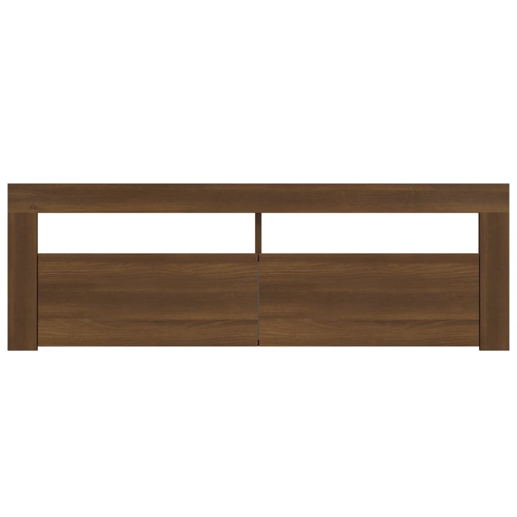 Tv-meubel met LED-verlichting 120x35x40 cm bruineikenkleurig
