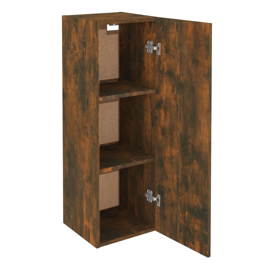 Tv-meubel 30,5x30x90 cm bewerkt hout gerookt eikenkleurig