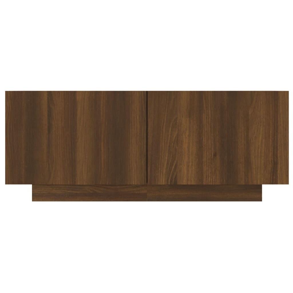 Tv-meubel 100x35x40 cm bewerkt hout bruineikenkleurig