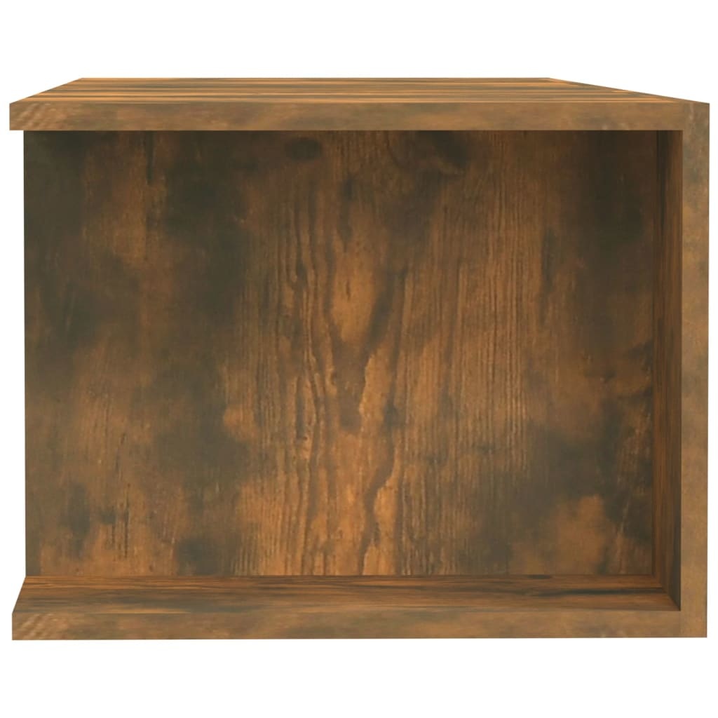 Tv-meubel met LED-verlichting 135x39x30 cm gerookt eikenkleurig