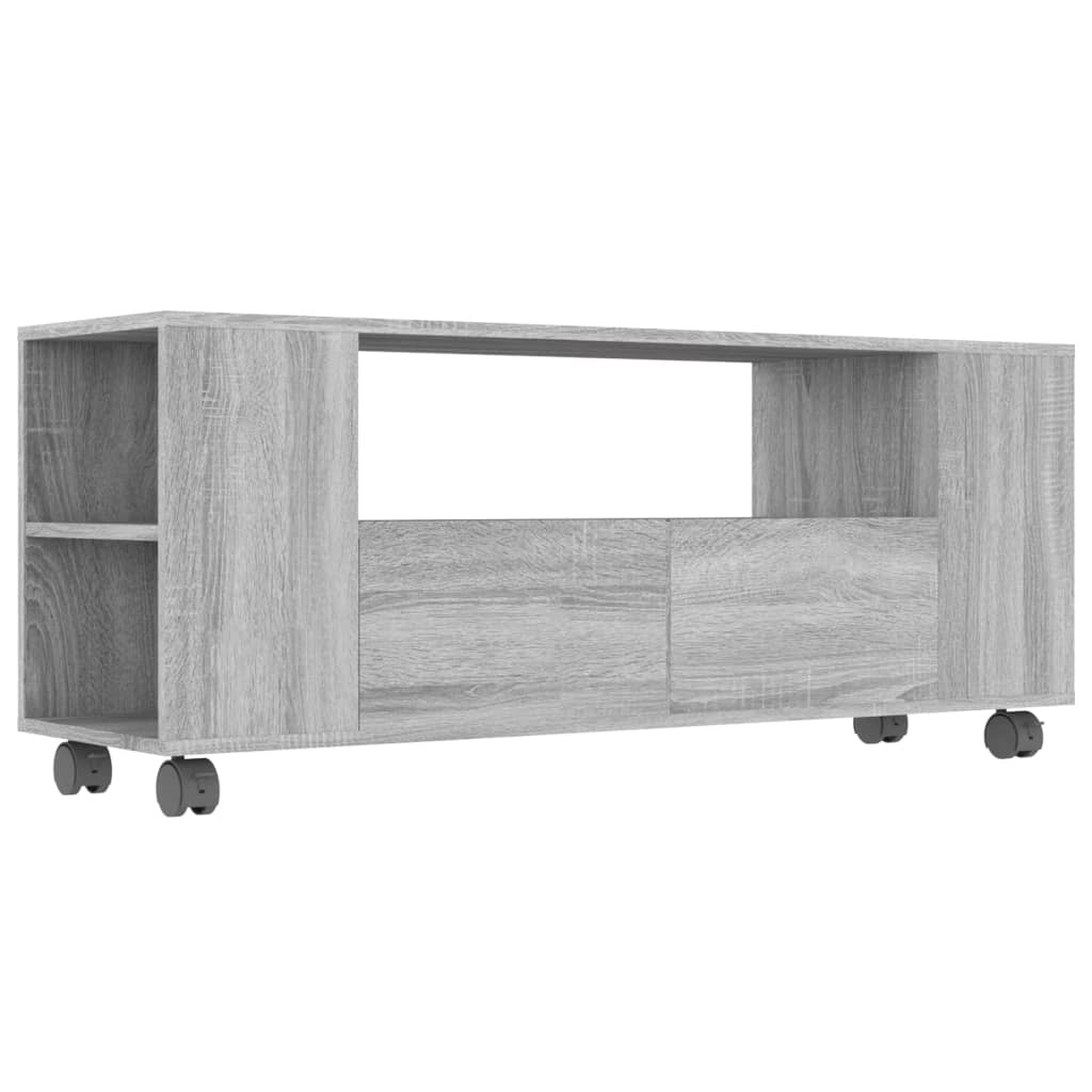 Tv-meubel 120x35x43 cm bewerkt hout grijs sonoma eikenkleurig