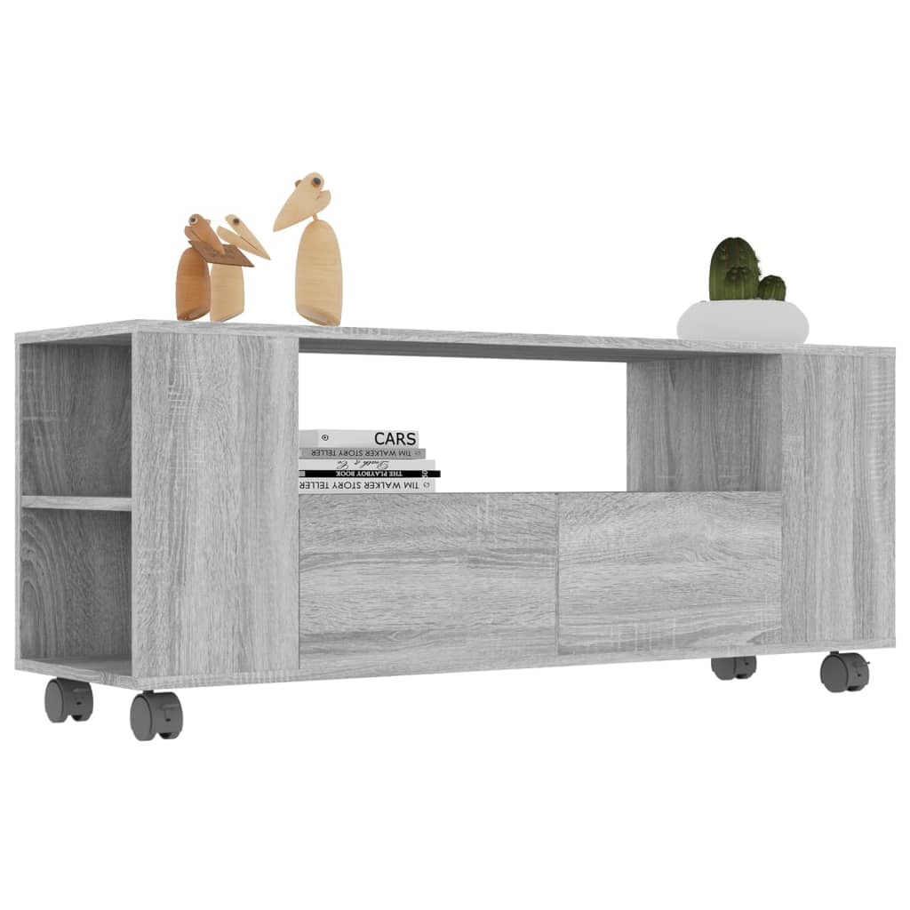Tv-meubel 120x35x43 cm bewerkt hout grijs sonoma eikenkleurig