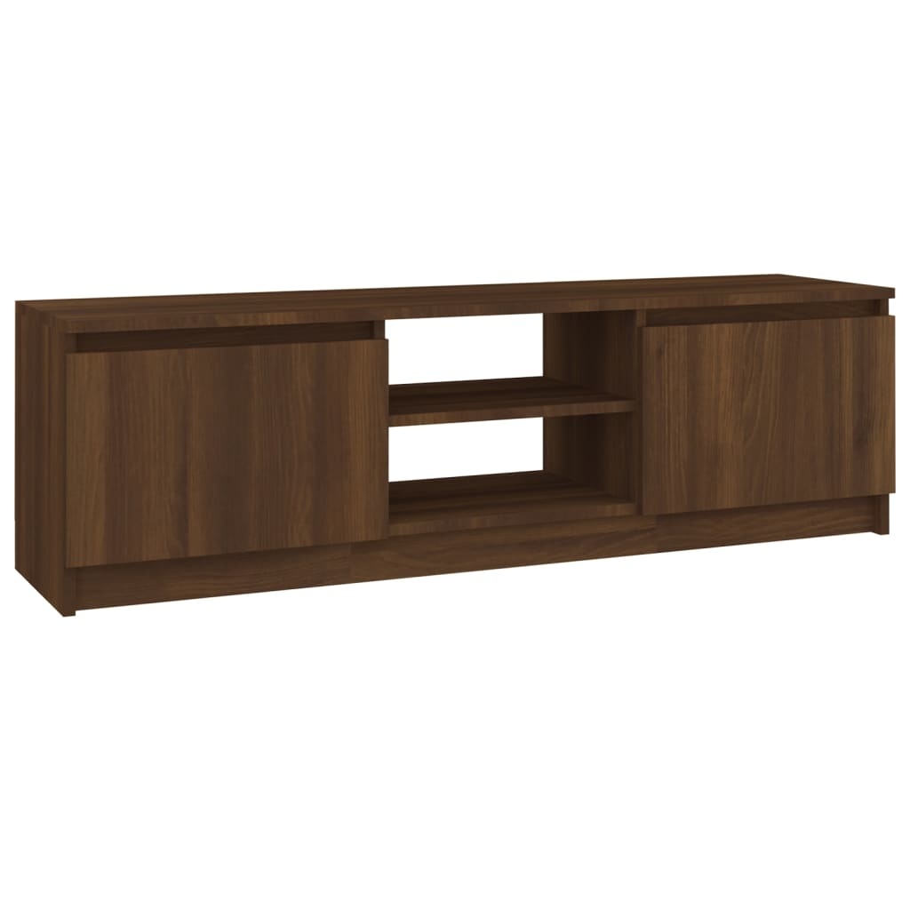 Tv-meubel 120x30x35,5 cm bewerkt hout bruineikenkleurig