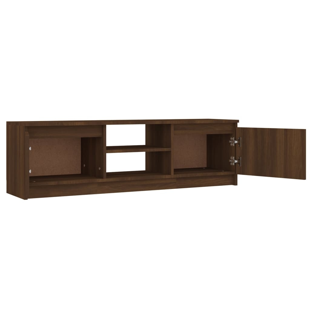Tv-meubel 120x30x35,5 cm bewerkt hout bruineikenkleurig