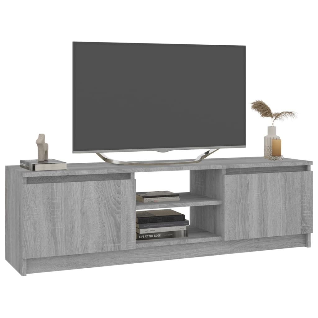 Tv-meubel 120x30x35,5 cm bewerkt hout grijs sonoma eikenkleurig