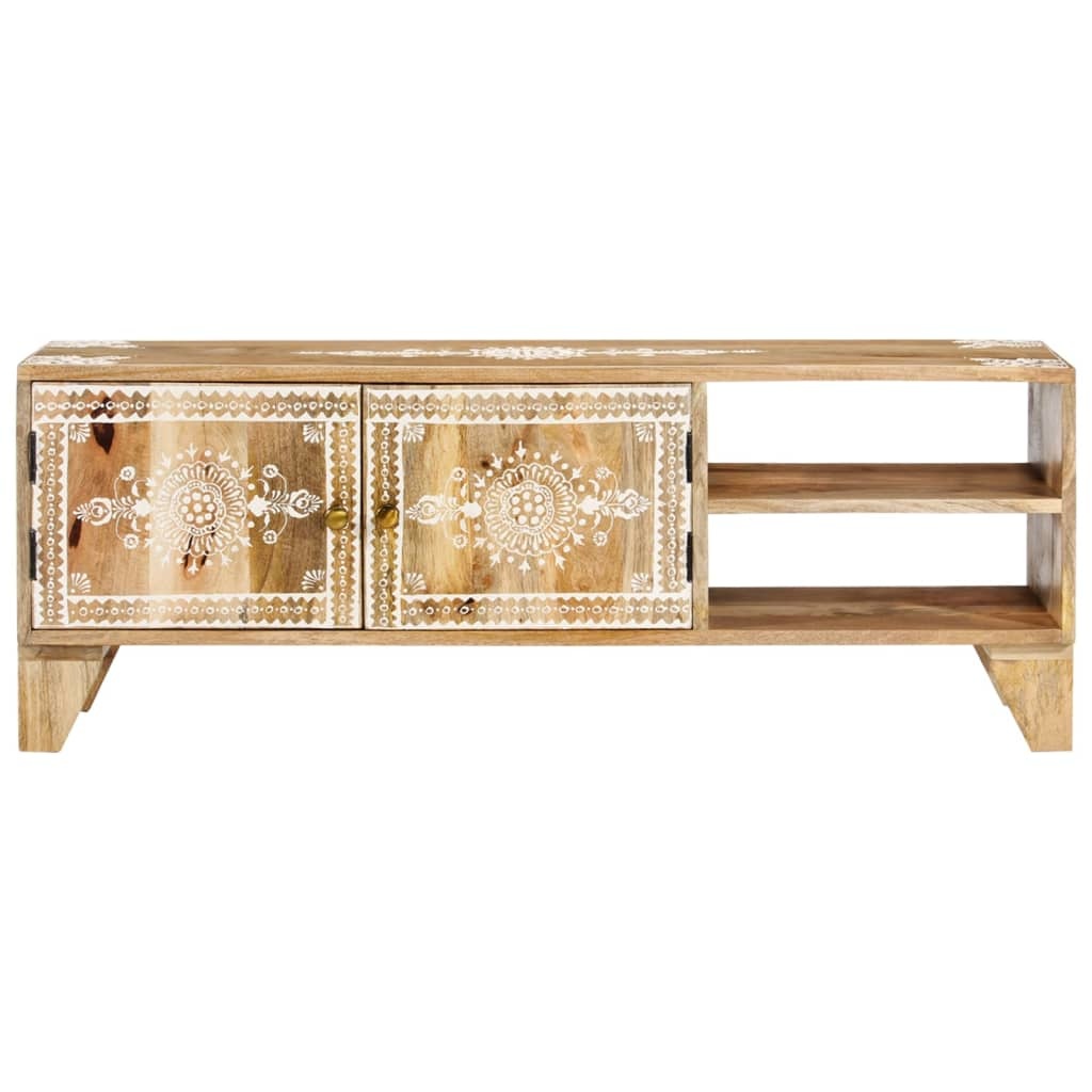 Tv-meubel 110x30x40 cm massief mangohout