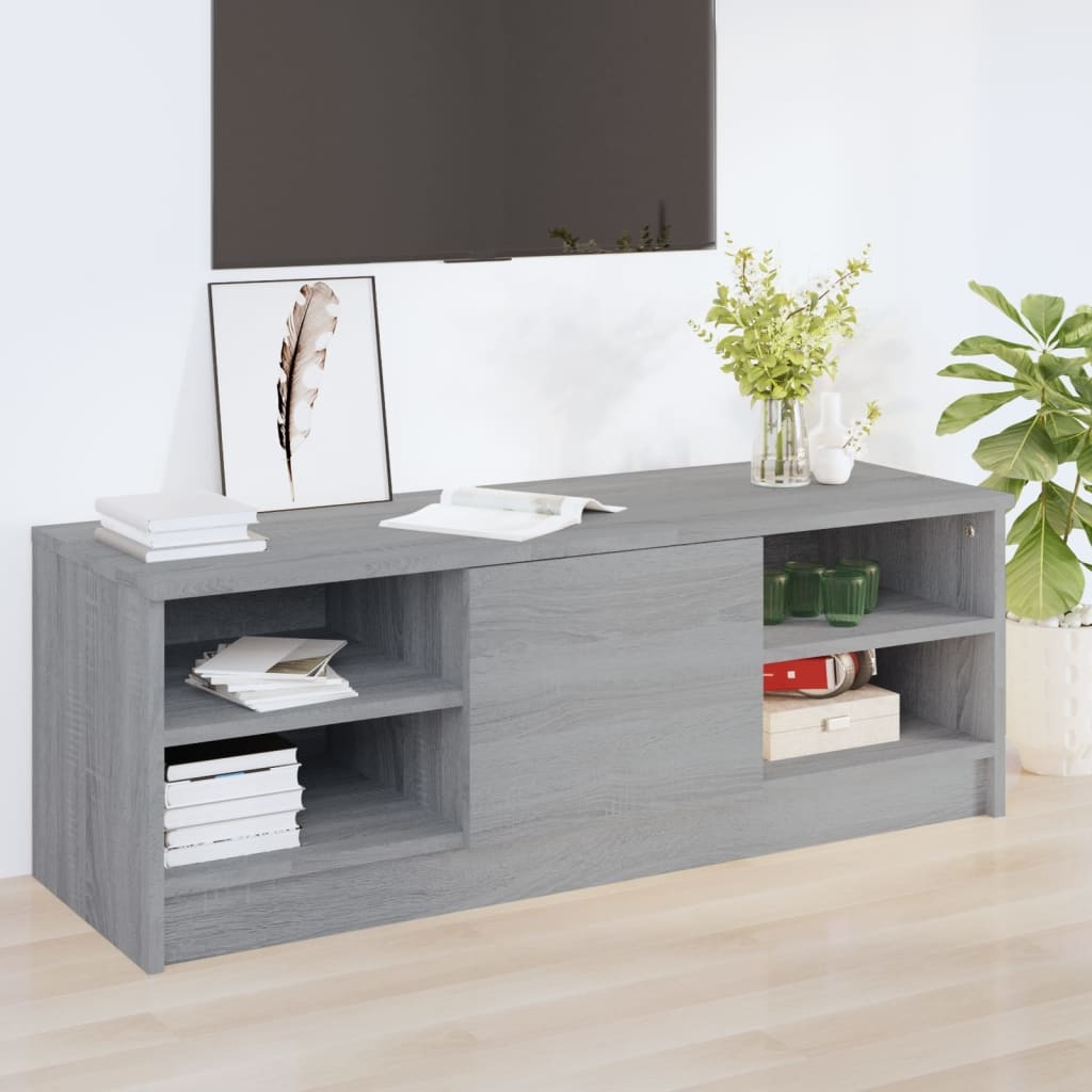 Tv-meubel 102x35,5x36,5 cm bewerkt hout grijs sonoma eikenkleur